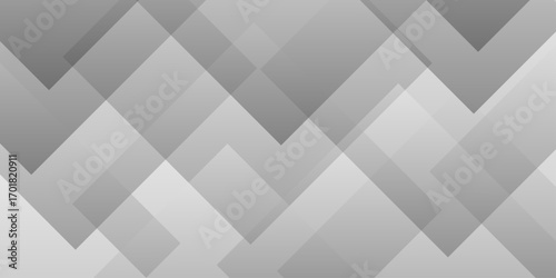 Modern Abstract white background design with layers of textured white transparent material in triangle and squares shapes. White color technology concept geometric line vector background.