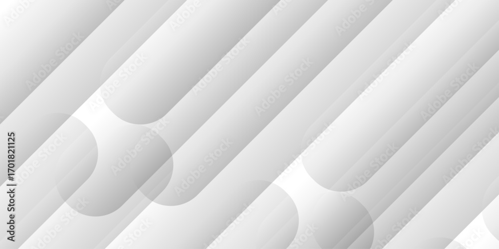 Fototapeta premium Abstract minimal white and grey glossy curve wavy geometric background. White paper texture and futuristic technology banner web background. 