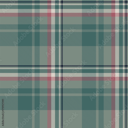 Aesthetic pattern seamless vector, choose check fabric background. Faded textile texture plaid tartan in pastel and teal colors.