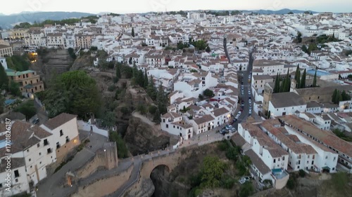 Aerial View of Puente Nuevo Bridge in Ronda, Spain