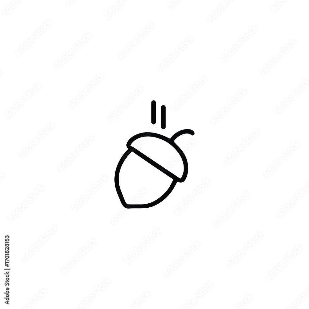 Obraz premium Falling Acorn Monoline Icon