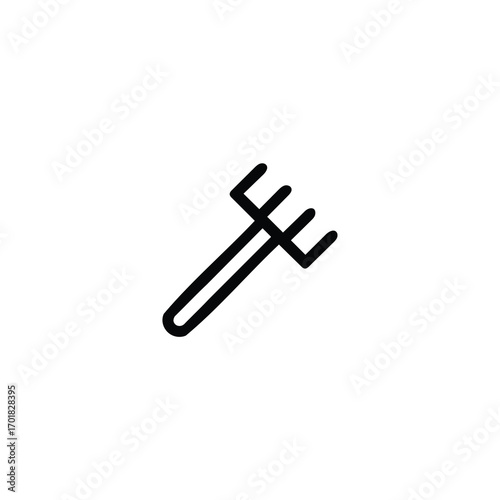 Monoline Garden Fork Icon