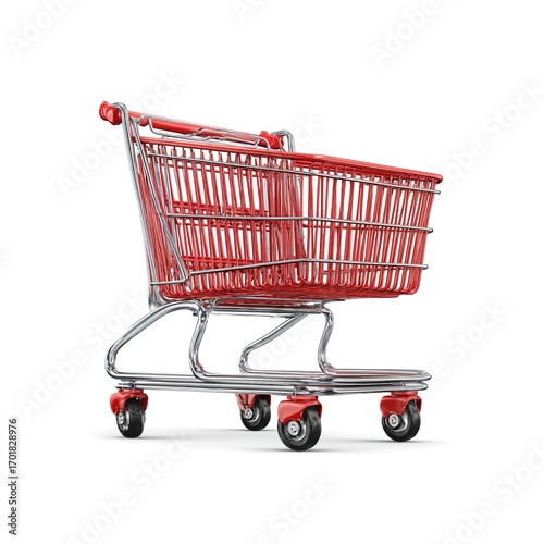 shopping cart isolated on white
