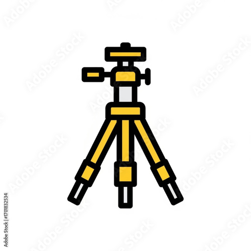 Vector art of yellow tripod