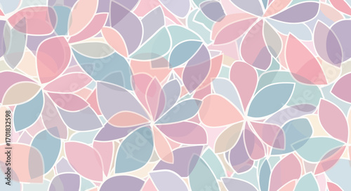Abstract Pastel Petals Seamless Pattern For Creative Backdrops