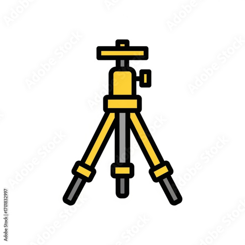 Vector art of yellow tripod