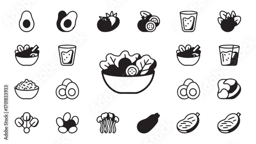 A bowl of fresh salad with various vegetables and ingredients depicting healthy eating vegetarian lifestyle and nutritious food choices
