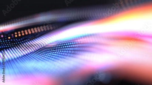 Abstract Digital Wave: A captivating abstract depiction of a digital wave, swirling with vibrant hues and intricate patterns, symbolizes technology, innovation, and the dynamic flow of data.