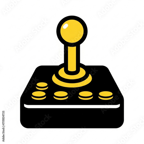 Vector art of retro arcade joystick controller