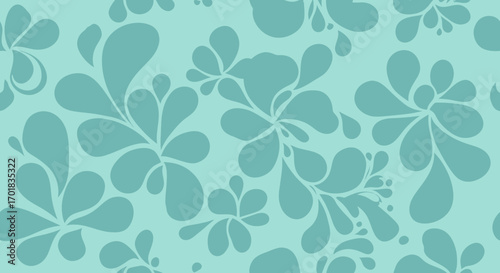 Fluidity Teal Retro Seamless Background Pattern Design Aesthetic