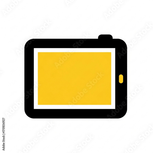 Vector art of flat icon of a tablet computer