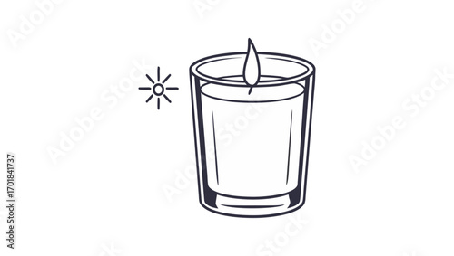aromatherapy candle in glass jar minimalist style