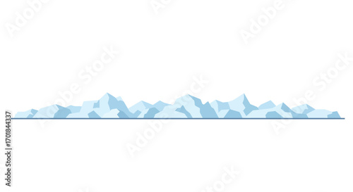 Stylized Iceberg Formation with Sharp Peaks and Blue Tones.