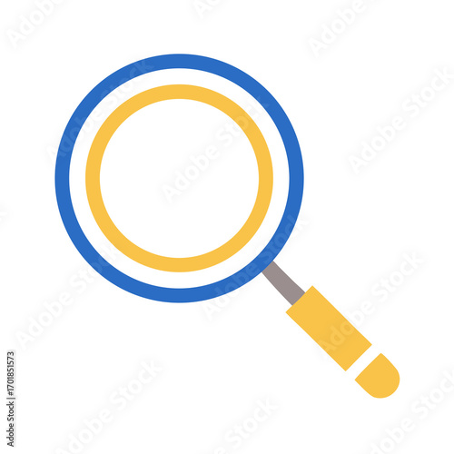 magnifying glass on blue background