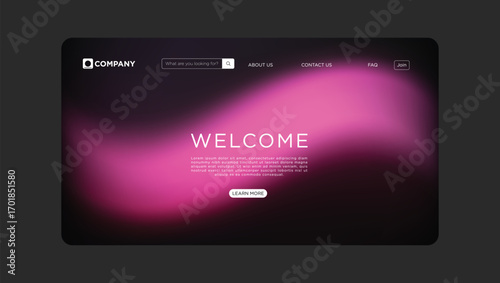 Modern website landing page welcomes visitors with vibrant pink gradient and clear call to action