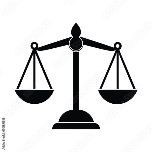 Balance Scale Icon Business Law Justice Symbol