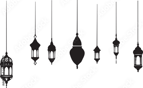 light lamps on a white background