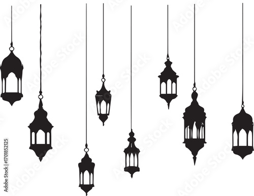 silhouette of a chandelier