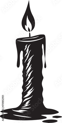 illustration of a burning candle