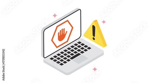 Access Denied isometric animation MP4 file