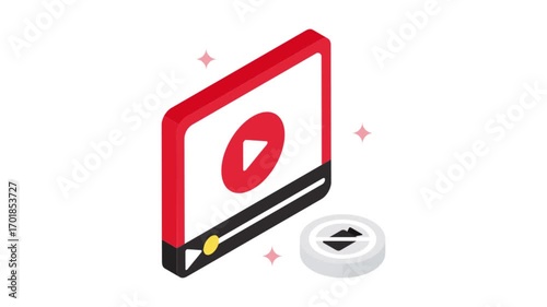 No videos isometric animation MP4 file