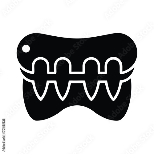 Braces Orthodontic Icon Minimal Dental Care Vector