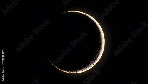 Crescent Moon in Darkness