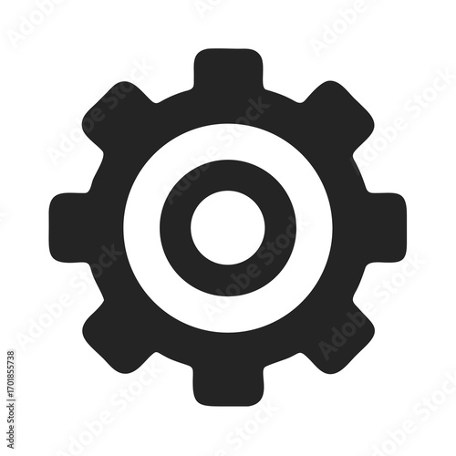 gear icon on white background