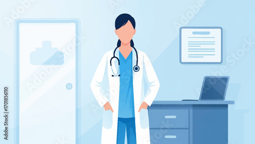 Illustrator of A Doctor With Their Instrument