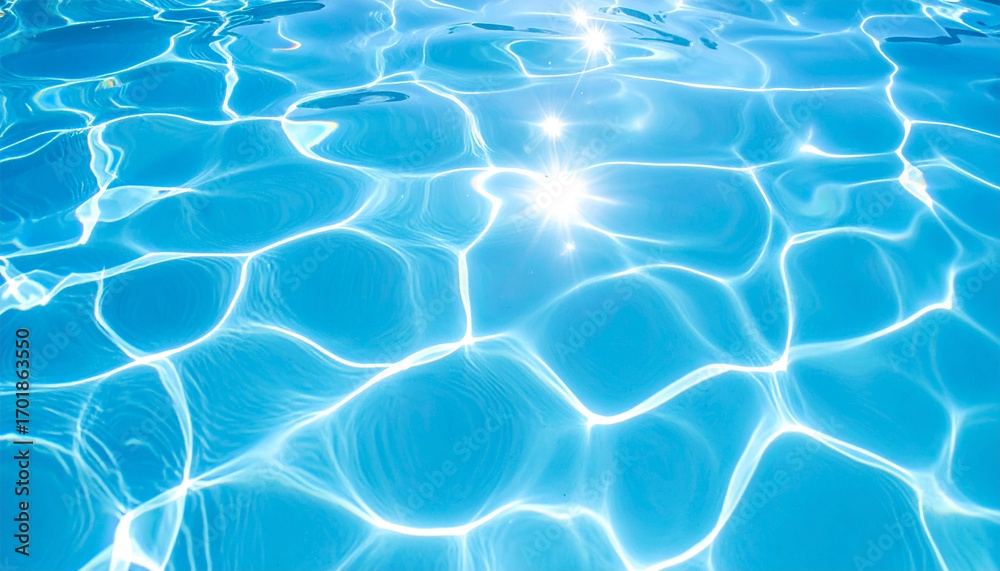 Obraz premium Swimming pool water shimmering with sunlight creating abstract patterns