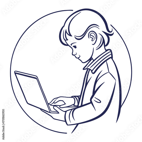 woman with laptop
