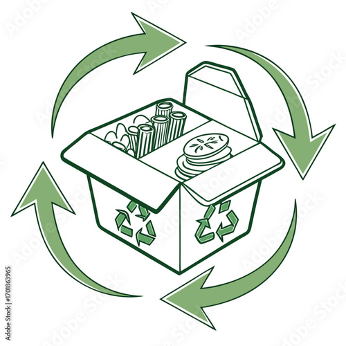recycle symbol on a white background