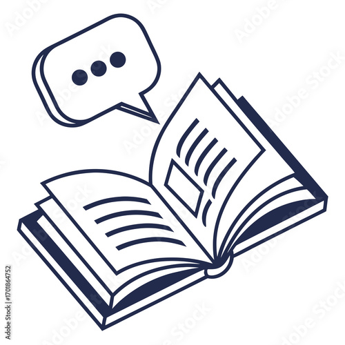 vector illustration of open book