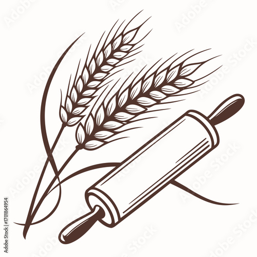 wheat ears vector illustration