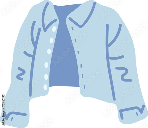 vector illustration of a blue shirt