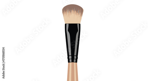 Professional makeup brush with soft bristles perfect for applying foundation blush or powder for flawless beauty, Generative AI.