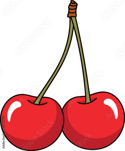 Cartoon Cherries Clipart
