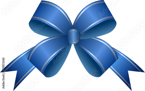 blue bow satin illustration 