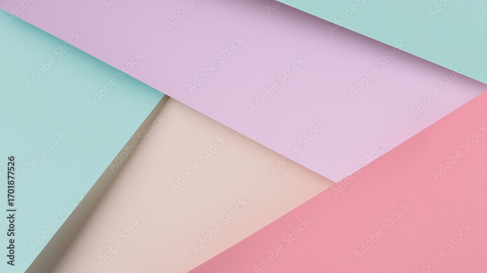 Obraz premium Pastel Abstract Paper Fold Background with Gradient Layers — Creative Stock Backdrop