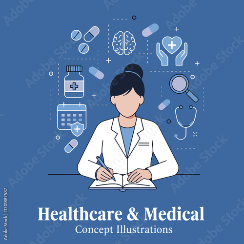 Healthcare & Medical Concept Illustrations: A Vector Set