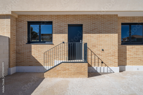 Minimalist exterior of a modern residential house