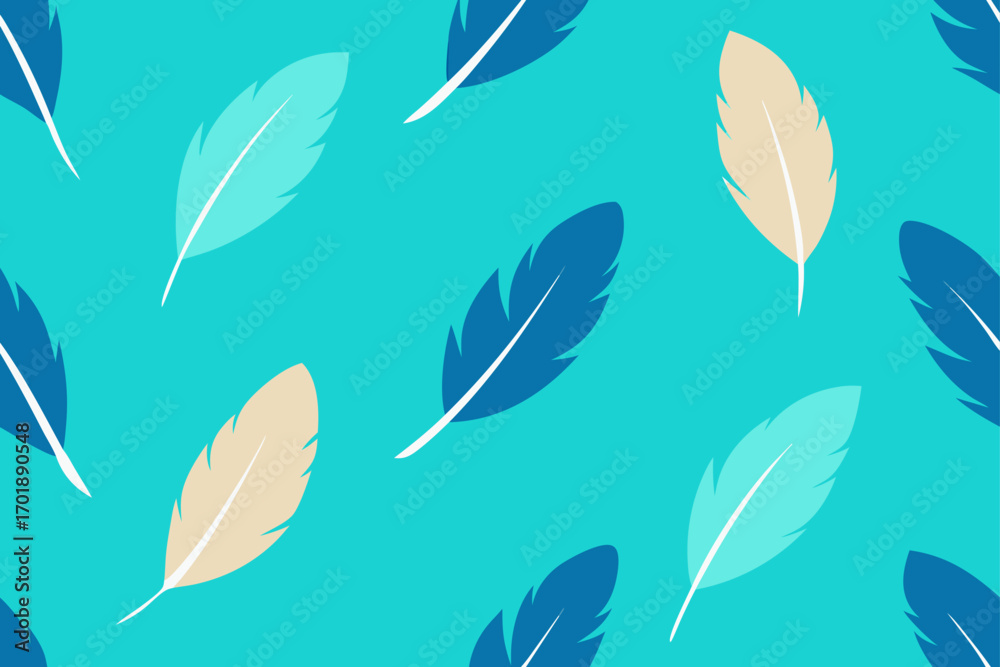 Obraz premium Bird Feather Seamless Background