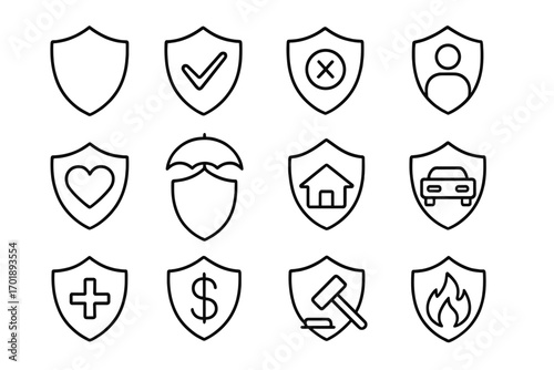 Shovel line icon collection, outline signs for graphic design, apps, adverts, various cards, vector cartoon illustration, transparent background, gardening tools set, digging symbol