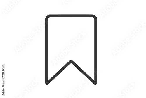 Bookmark linear icon. Minimal save pictogram for web and graphic design, apps, banners. Simple vector sign. Favorite tag symbol. UI UX outline element. Reading mark.
