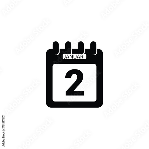  2 Januari calender icon.
