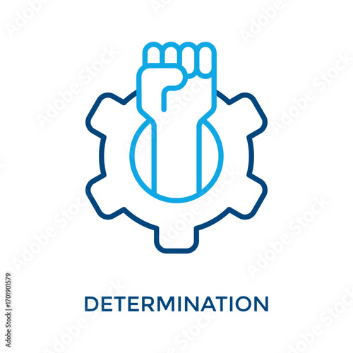 Determination Icon Outline Color Style. Vector Illustration For Graphic Design