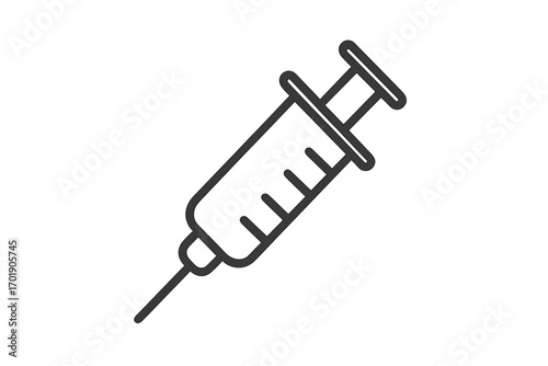 Syringe icon vector illustration for websites, books, cards, and apps with transparent background, medical injection tool, healthcare design element, ordered set for digital use