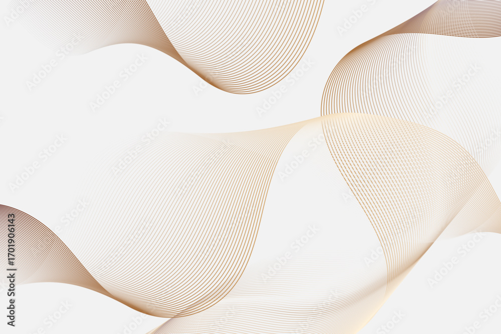 Fototapeta premium Minimalist Golden Wave Pattern Digital Art for Websites and Prints