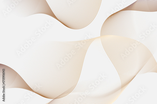 Minimalist Golden Wave Pattern Digital Art for Websites and Prints