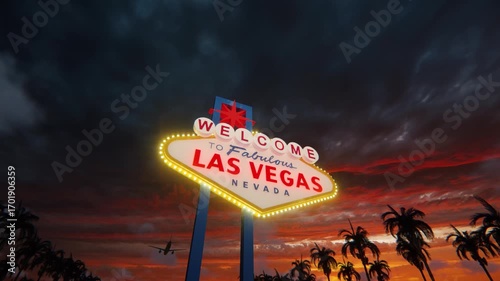 Las Vegas Night 3D Video Animation